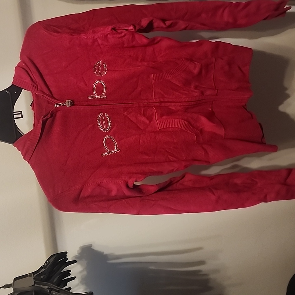 bebe Double Rhinestone Logo Hoodie